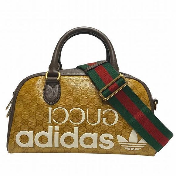 Gucci Mini Duffle 702397 Adidas Collaboration 2way Bag Boston Bag Shoulder Bag - Picture 1 of 9